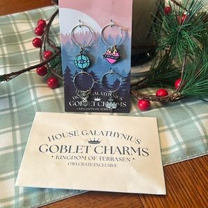 SOLD Owlcrate House Galathynius Goblet Charms kingdom of terrasen Wine Charms